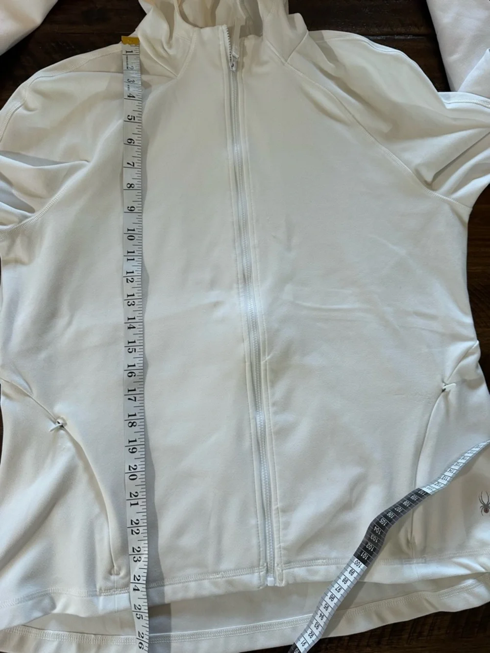 Spyder Active White Zip Hoodie Jacket XL Athleisure | running | hiking | GUC - Picture 6 of 9